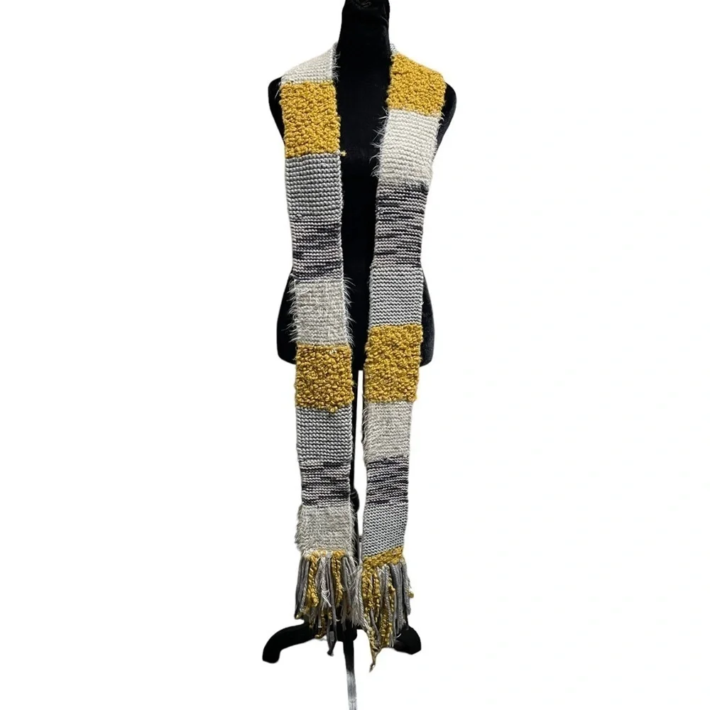 No Brand Mix Media Textured Long Scarf